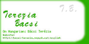 terezia bacsi business card